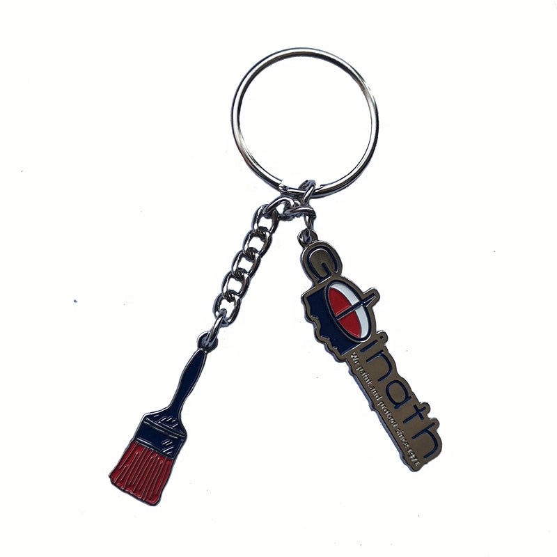 Paint Brush Pendant and Decoration Company Brand Logo Pendants Keychain